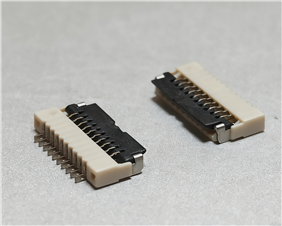FPC0.5MM间距10P前插前翻盖卧贴下接式 H=1.0(0510)